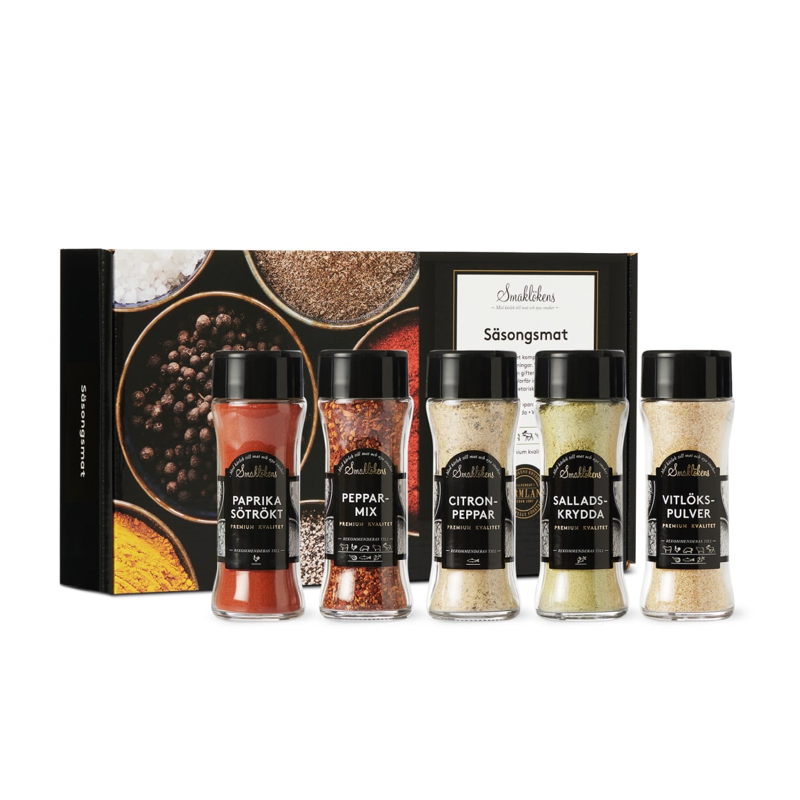 Klasspengar Säsongsmat 5pack Presentförpackning Kryddor Klasspengar Säsongsmat 5pack Presentförpackning Kryddor